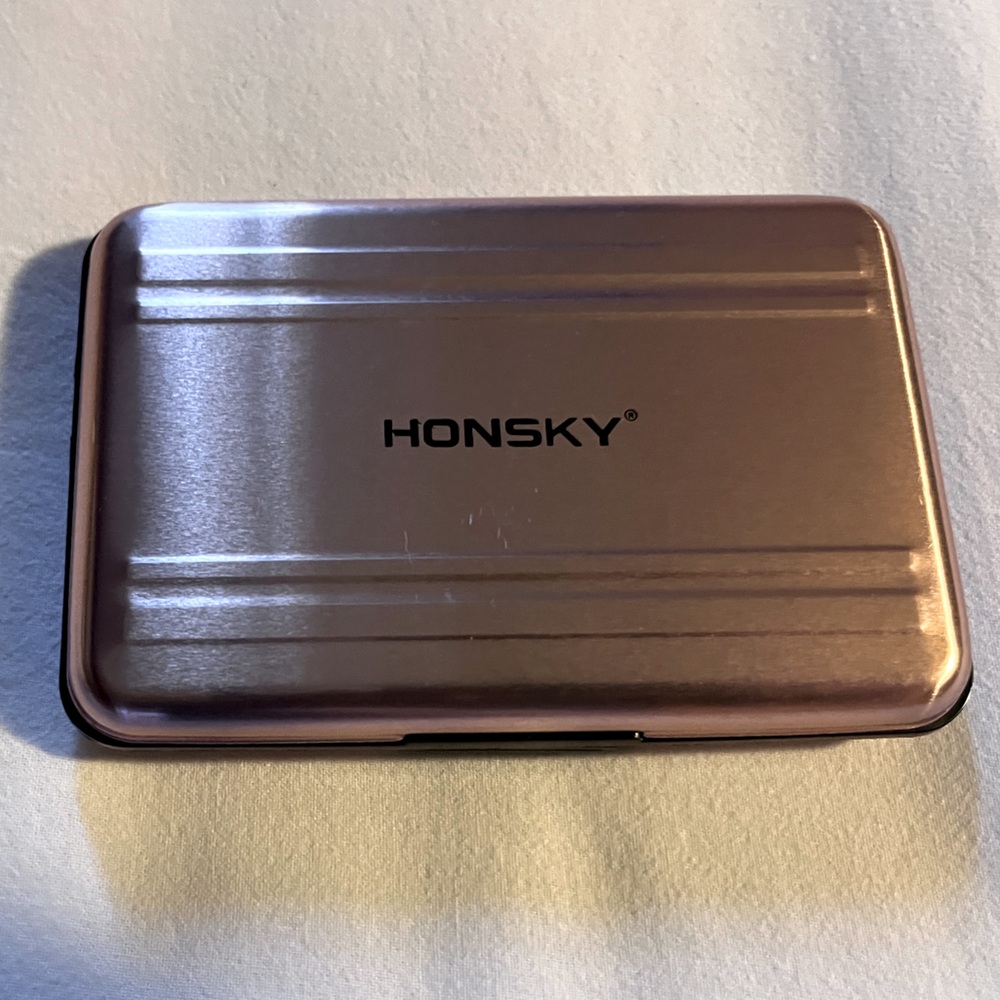 HONSKY Metallic Rose Gold SD Card Case